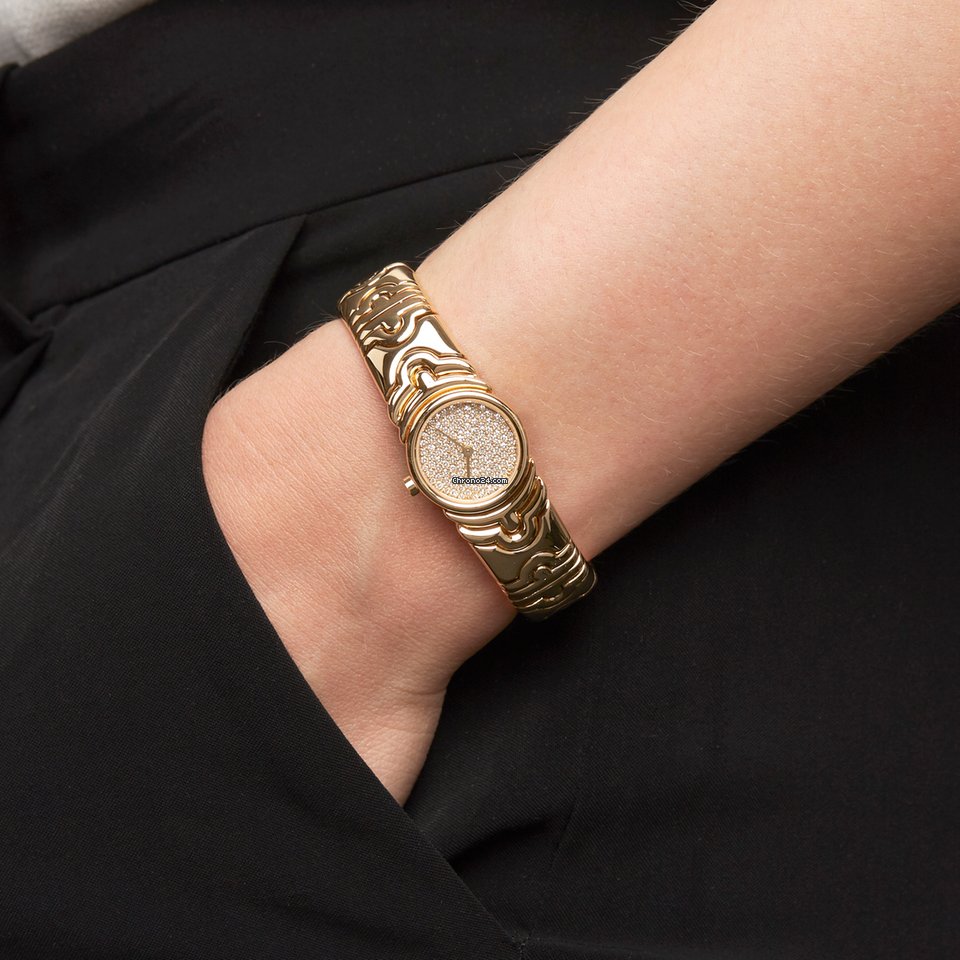 IMG_9081 Bulgari Parentesi Womens watch Quartz Yellow gold BJ01 Replica 8