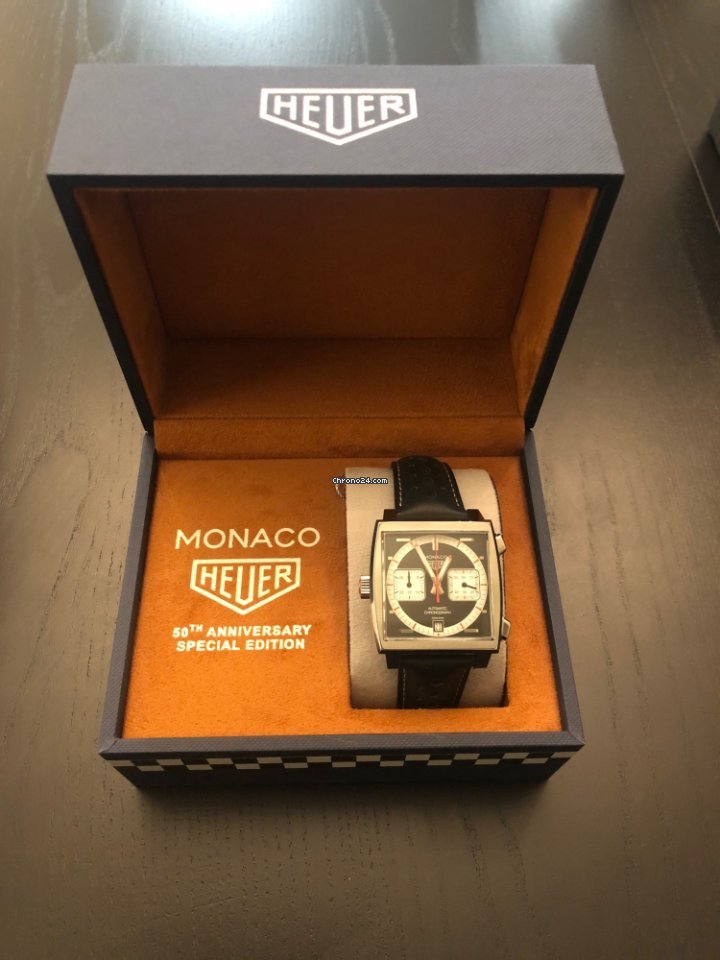 TAG Heuer Monaco Mens watch Unisex Automatic Steel CAW211Y.FC6469 Replica 8