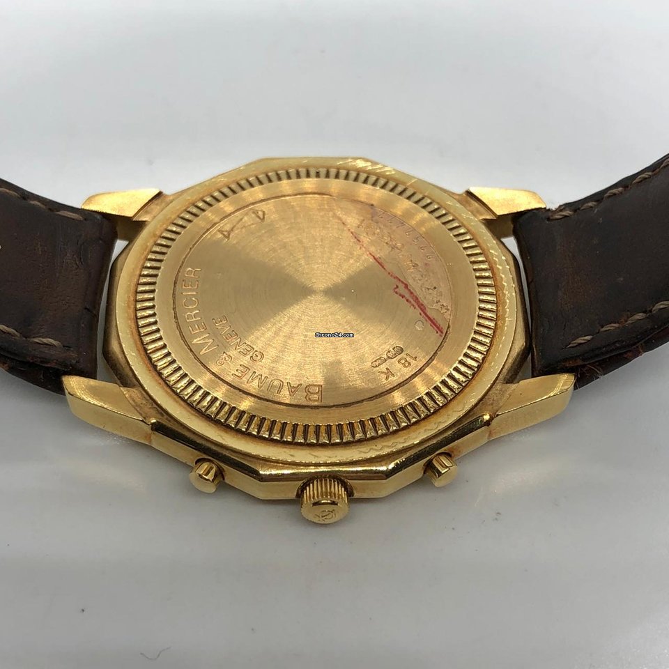 Baume & Mercier Riviera Mens watch Unisex Quartz Yellow gold MV045041 Replica 8