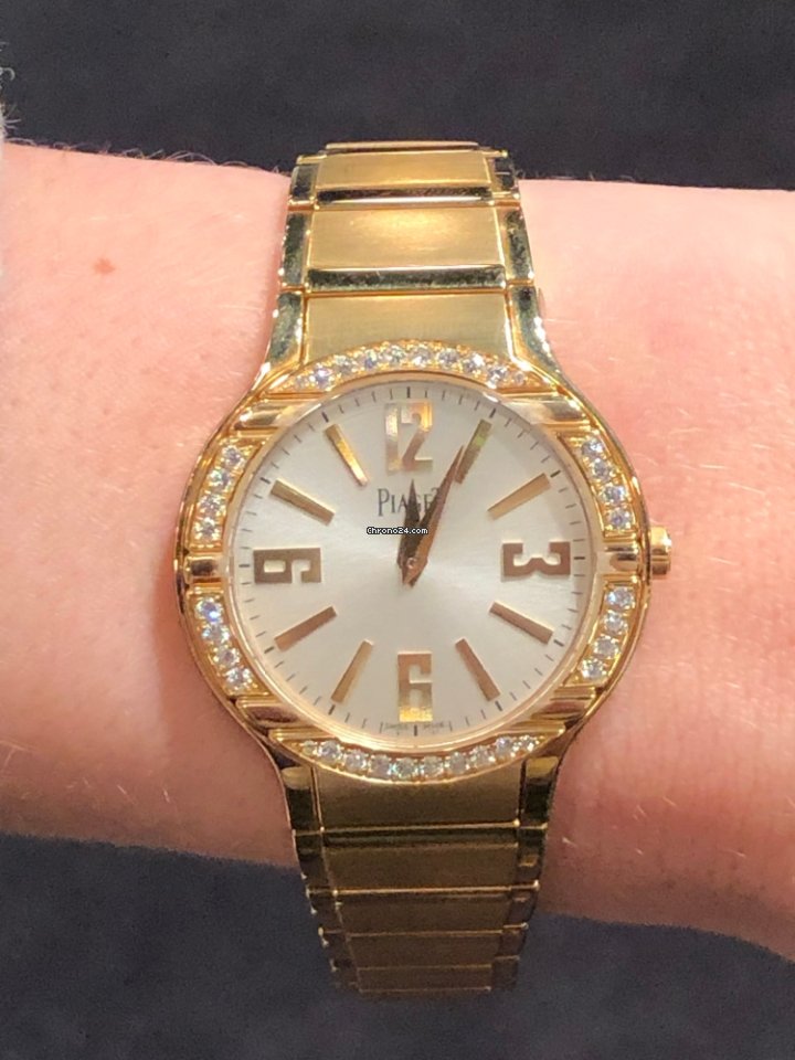 IMG_9081 Piaget Polo Womens watch Quartz Rose gold G0A36031 Replica 8