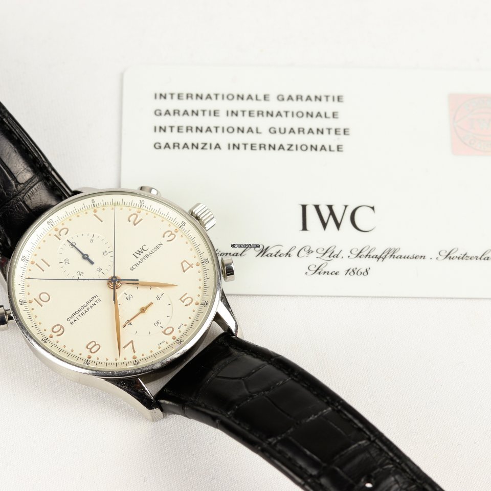 IMG_9081 IWC Portuguese Chronograph Mens watch Unisex Manual winding Steel IW371201 Replica 8