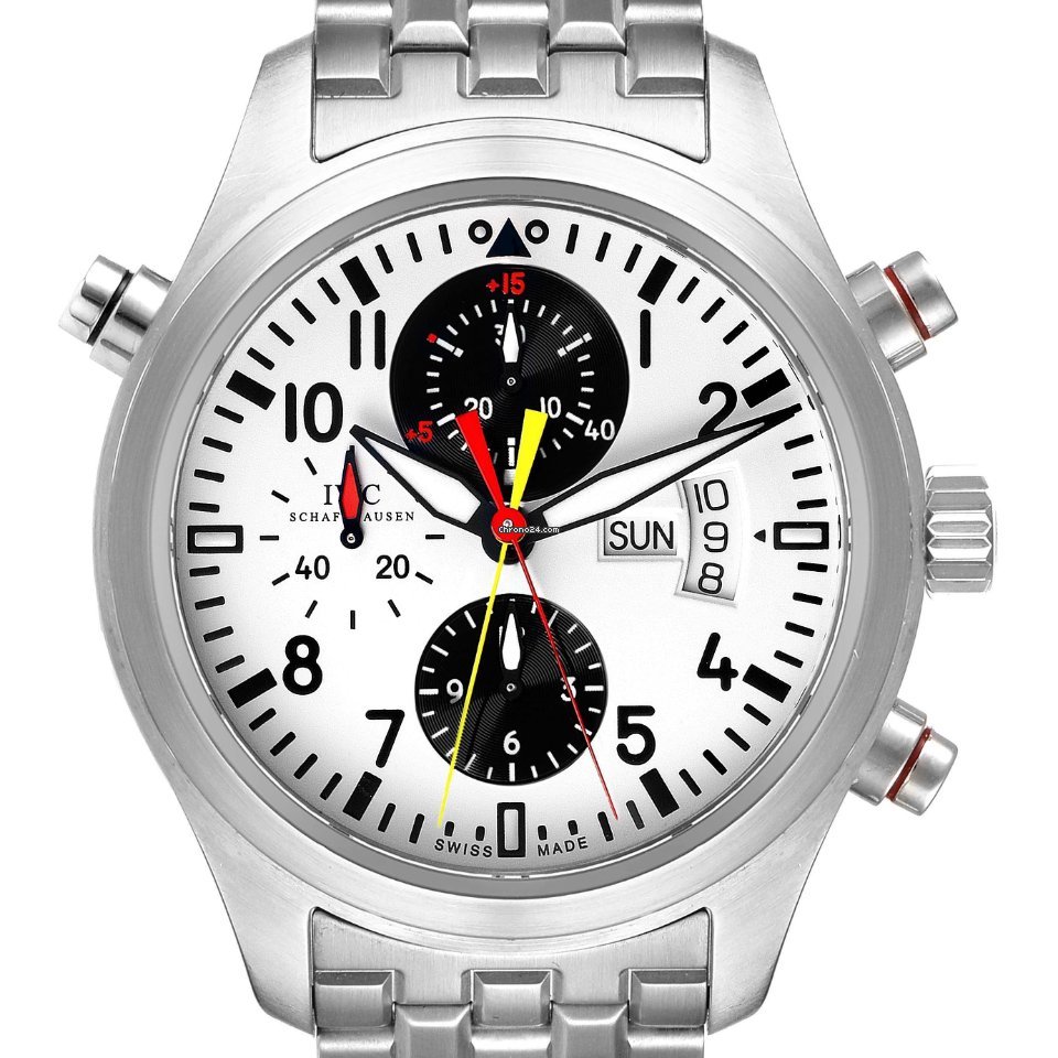 IMG_9081 IWC Pilot Double Chronograph Mens watch Unisex Automatic Steel IW371803 Replica 8
