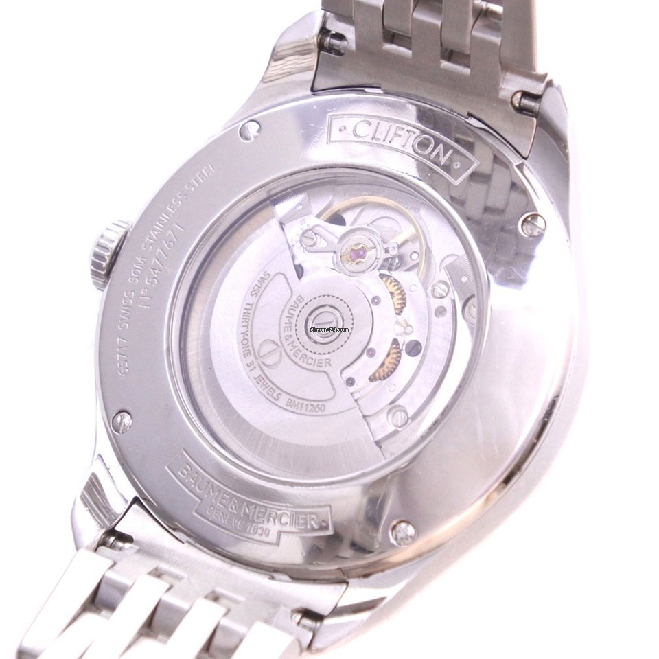 Baume & Mercier Clifton Mens watch Unisex Automatic Steel 65717 MOA10099 Replica 8