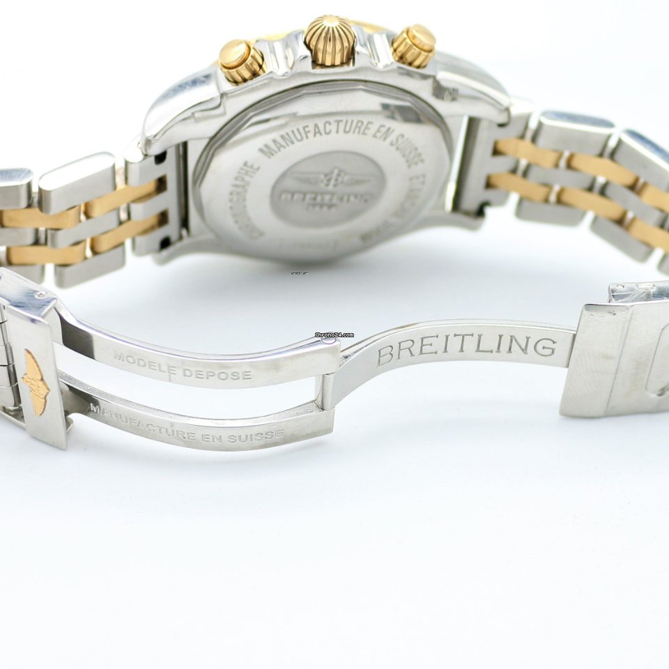 IMG_9081 Breitling Chronomat 41 Mens watch Unisex Automatic Gold Steel CB014012 G713 378C Replica 8