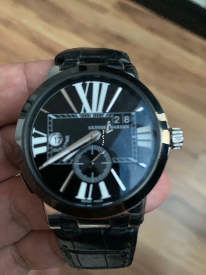 IMG_9081 Ulysse Nardin Executive Dual Time Mens watch Unisex Automatic Steel 243-00 42 Replica 8