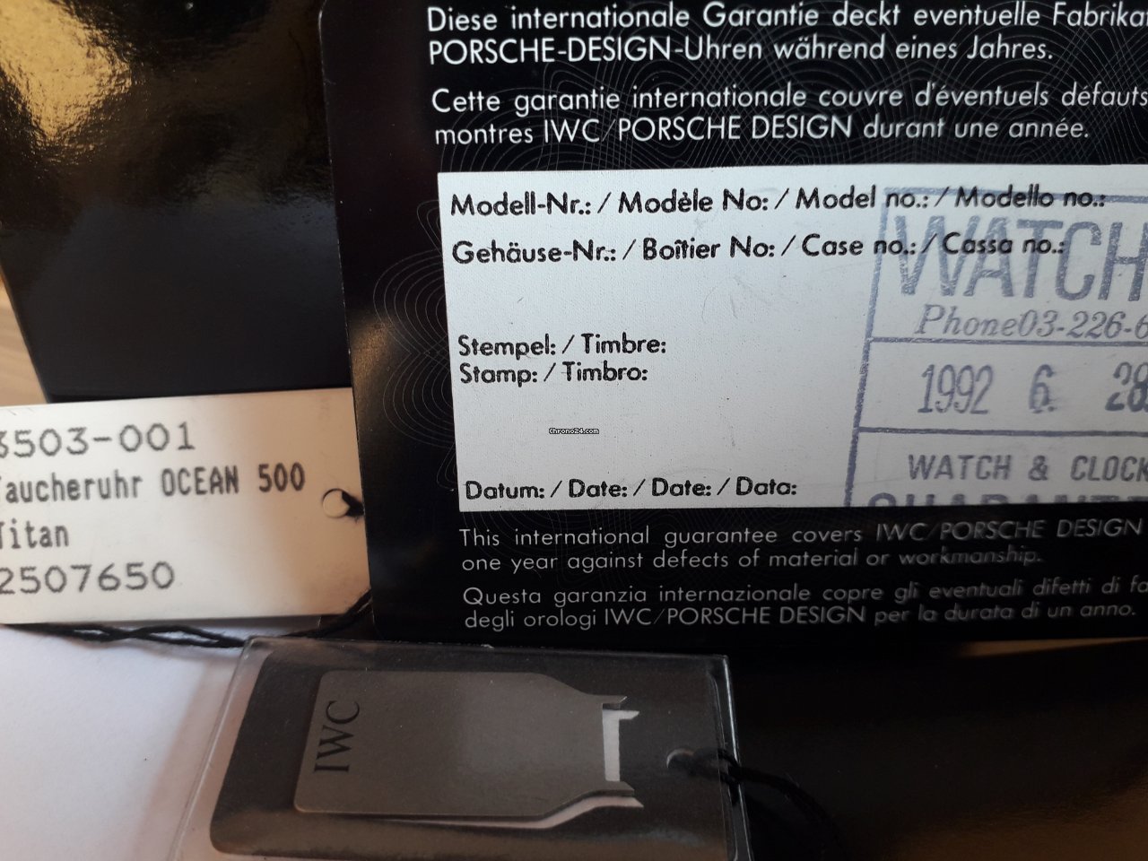 IMG_9081 IWC Porsche Design Mens watch Unisex Automatic Titanium 3503.001 Replica 8