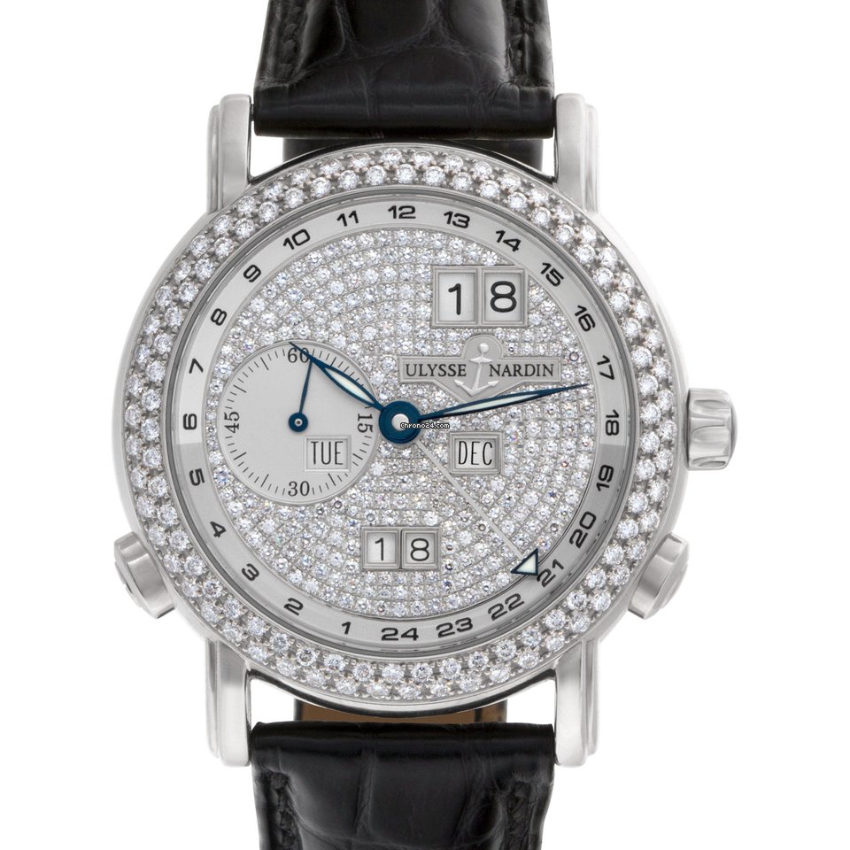 IMG_9081 Ulysse Nardin GMT + - Perpetual Mens watch Unisex Automatic White gold 320-22 Replica 8