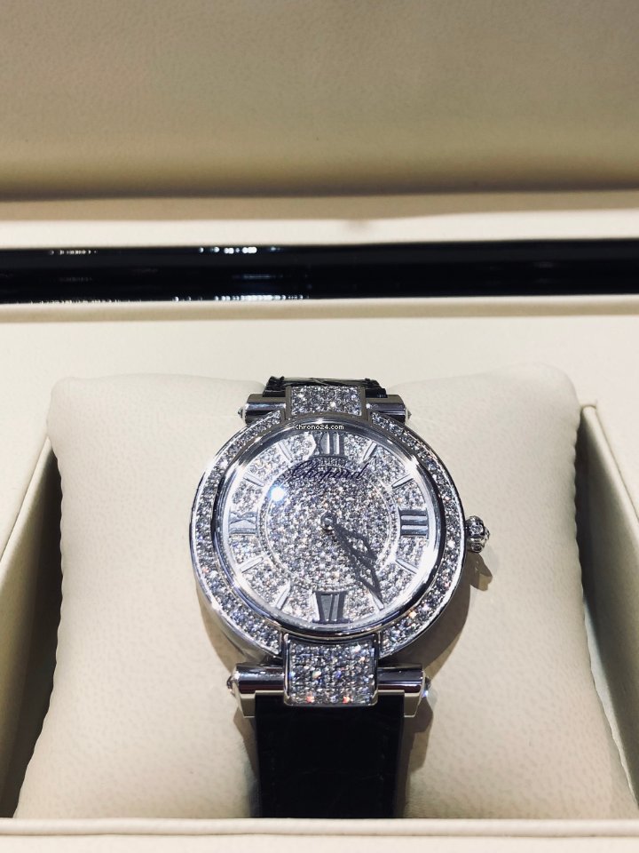 Chopard Imperiale Quartz White gold 384242-1001 Replica 8