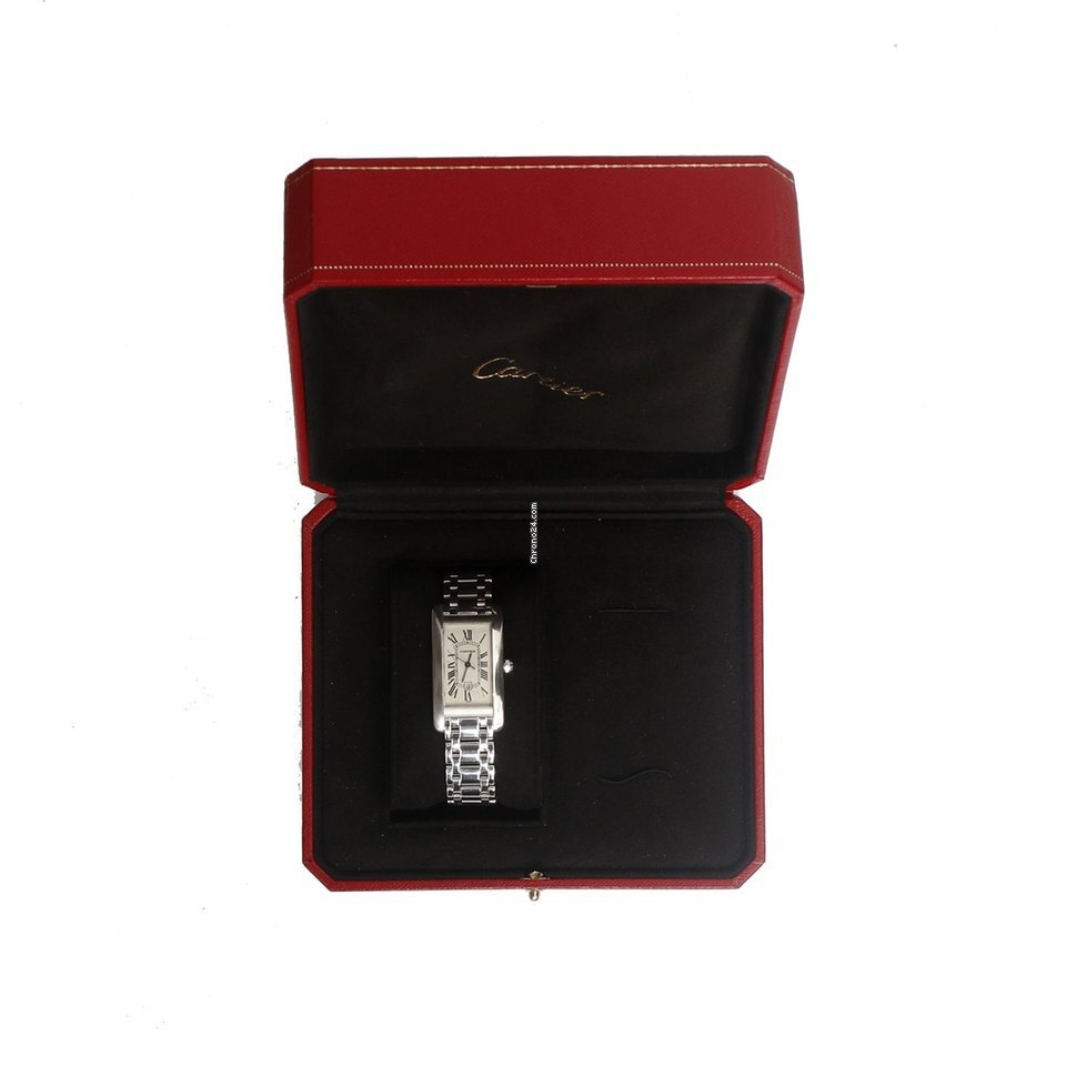 IMG_9081 Cartier Tank Americaine Mens watch Unisex Automatic White gold W26036L1 1726 Replica 8