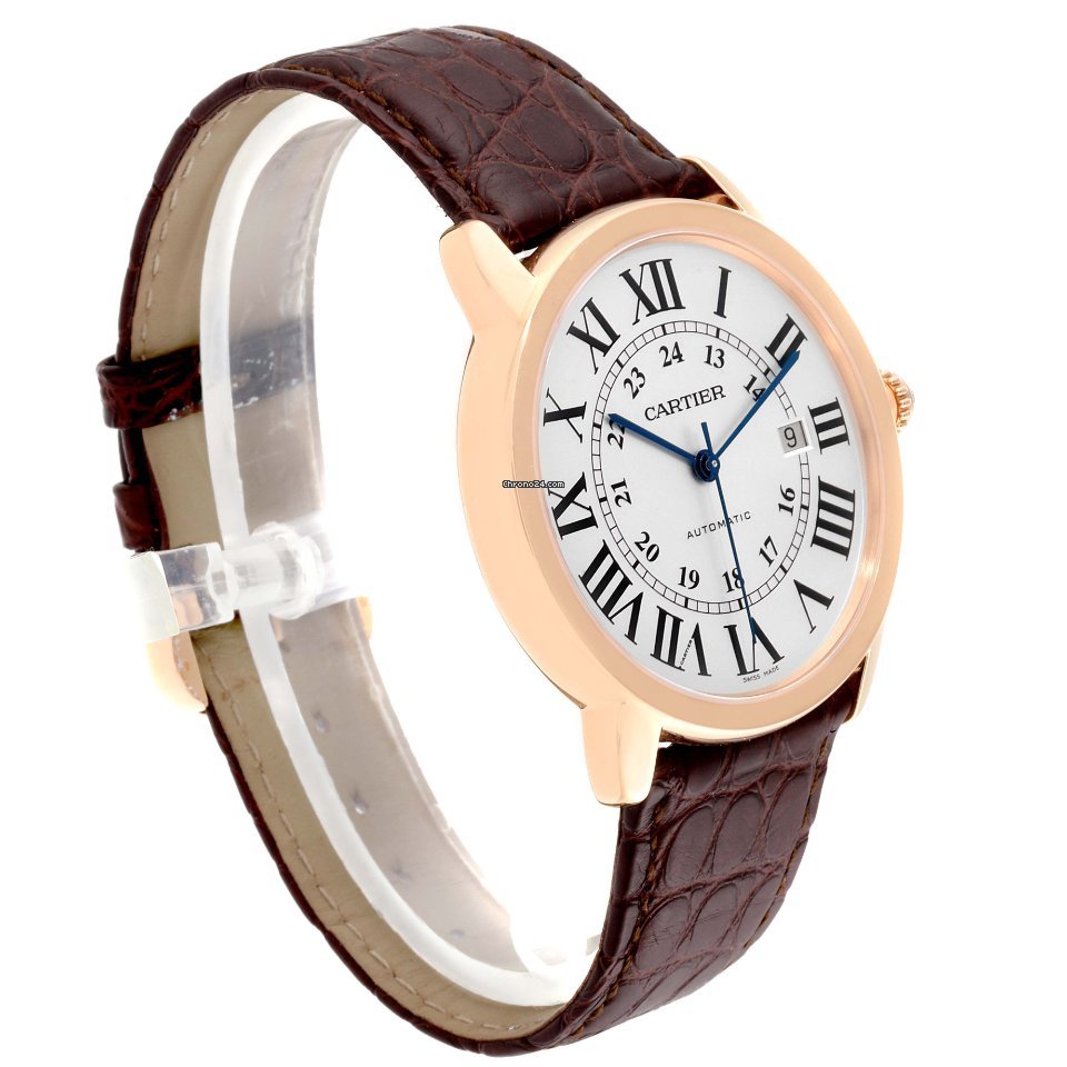 IMG_9081 Cartier Ronde Solo de Cartier Mens watch Unisex Automatic Gold Steel W6701009 Replica 8