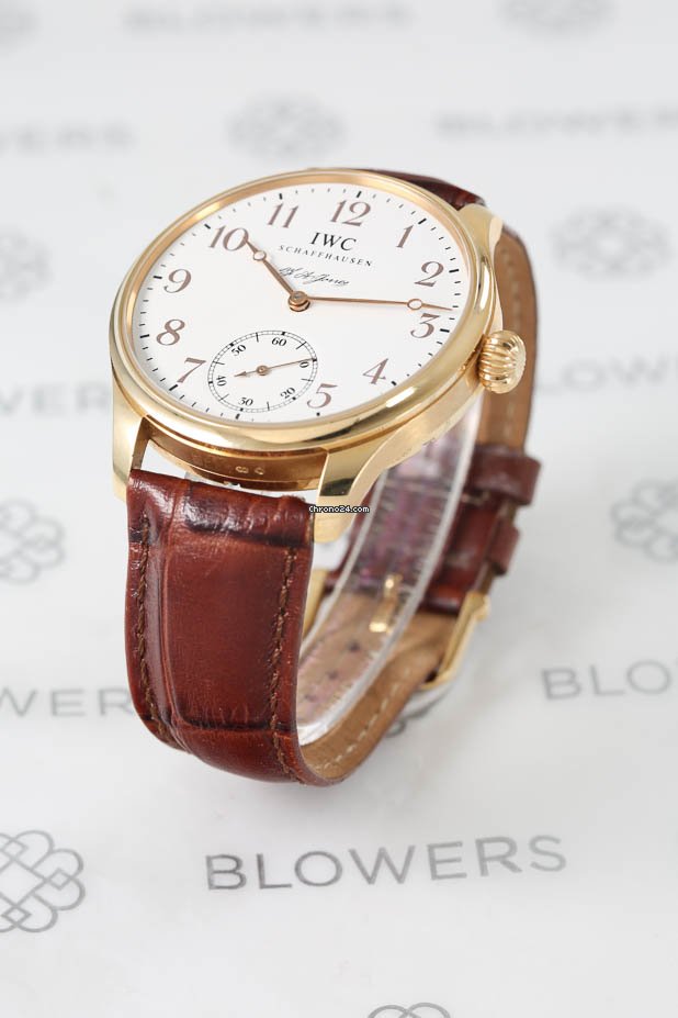 IMG_9081 IWC Portuguese Hand-Wound Mens watch Unisex Manual winding Yellow gold IW544201 Replica 8