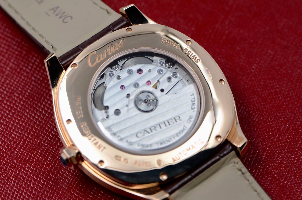 IMG_9081 Cartier Drive de Cartier Mens watch Unisex Automatic Rose gold WGNM0005 Replica 8