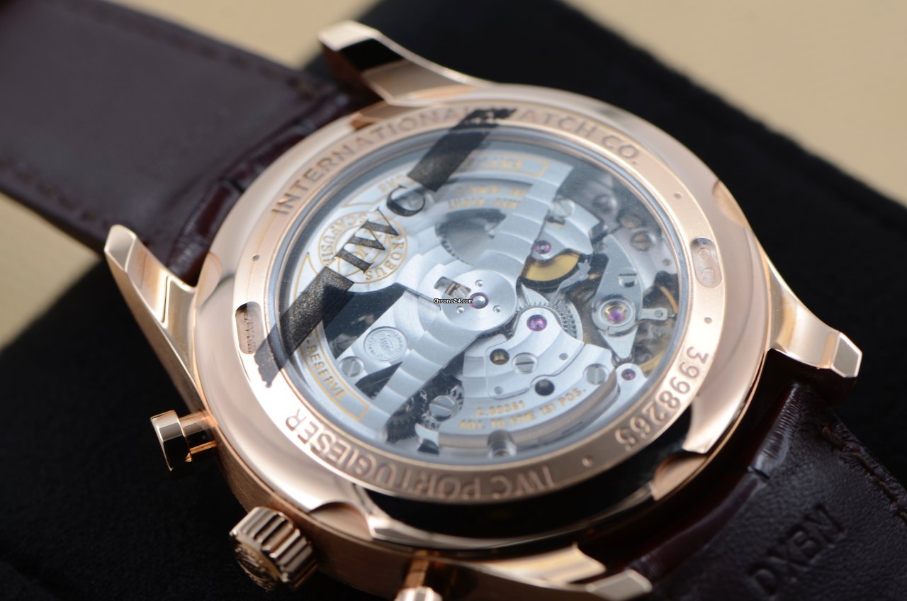 IWC Portuguese Chronograph Mens watch Unisex Automatic Rose gold IW390301 Replica 8
