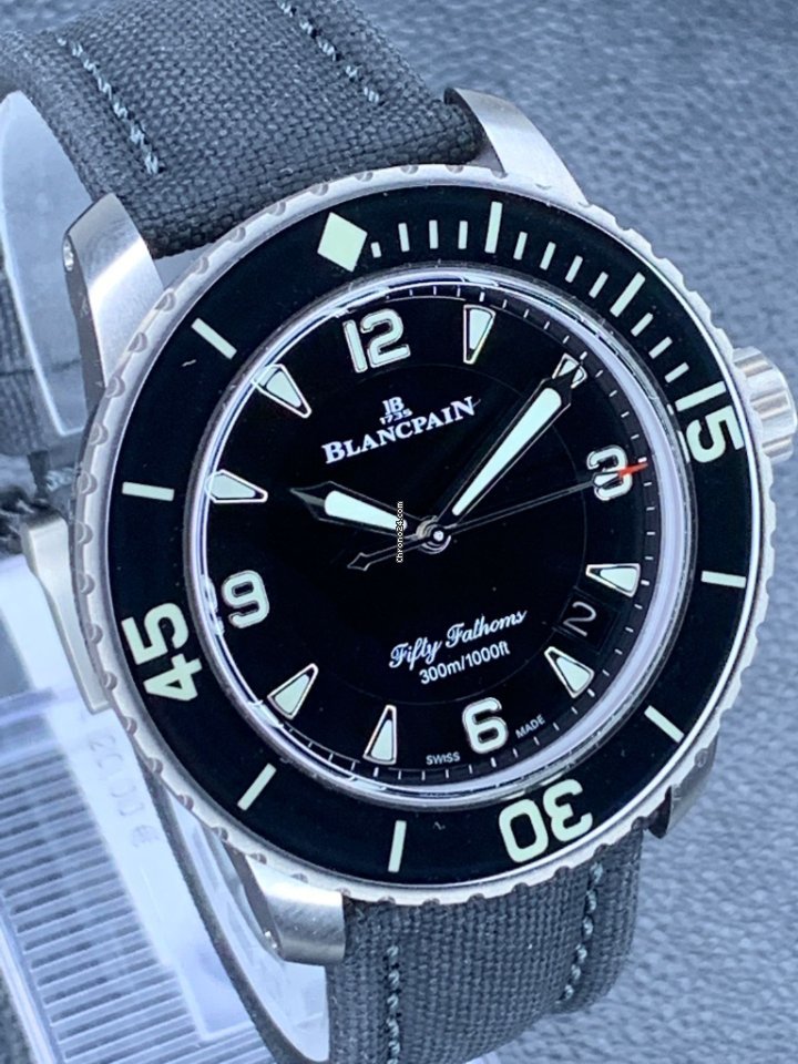 Blancpain Fifty Fathoms Mens watch Unisex Automatic Titanium 5015-12B30-B52A Replica 8