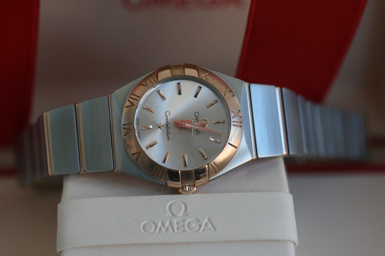 Omega Constellation Quartz Womens watch Quartz Gold Steel 123.20.24.60.02.001 Replica 8