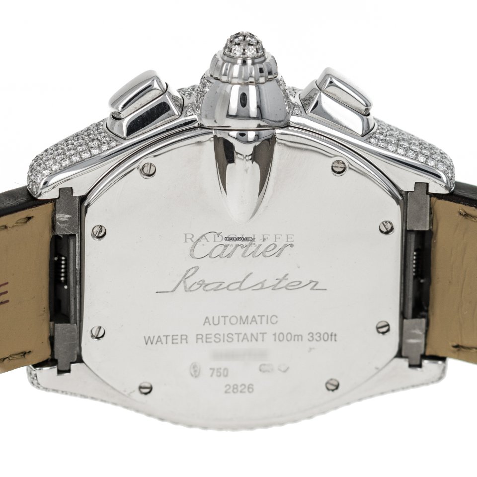 IMG_9081 Cartier Roadster Mens watch Unisex Automatic White gold Cartier 2826 Replica 8