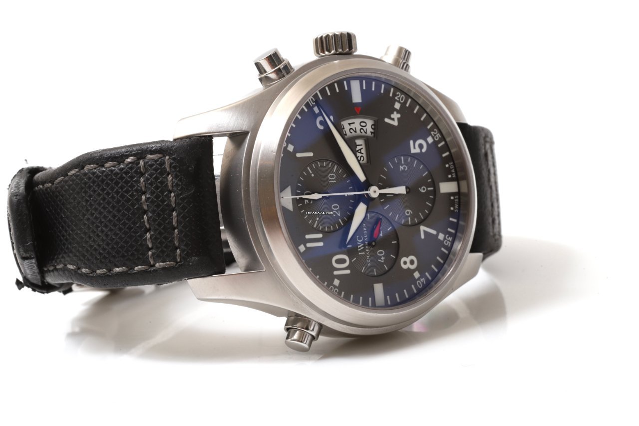 IWC Pilot Double Chronograph Mens watch Unisex Automatic Steel IW377805 Replica 8