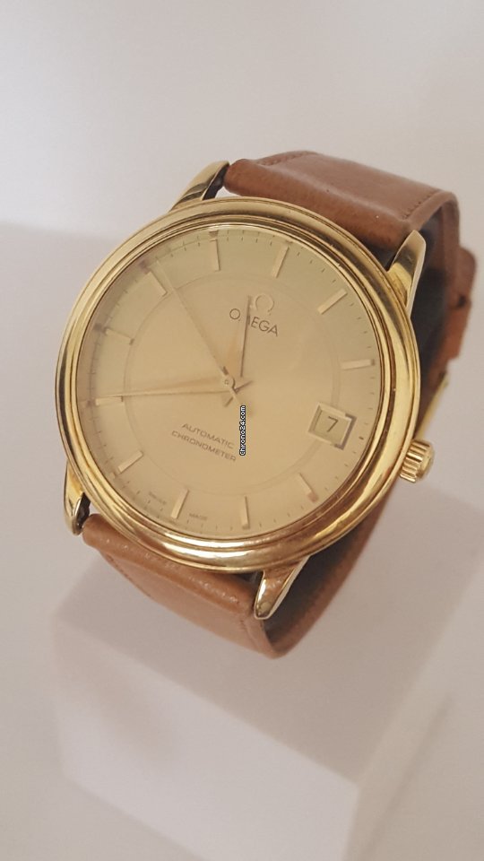 IMG_9081 Omega De Ville Prestige Mens watch Unisex Automatic Yellow gold 4600.31.02 Replica 8