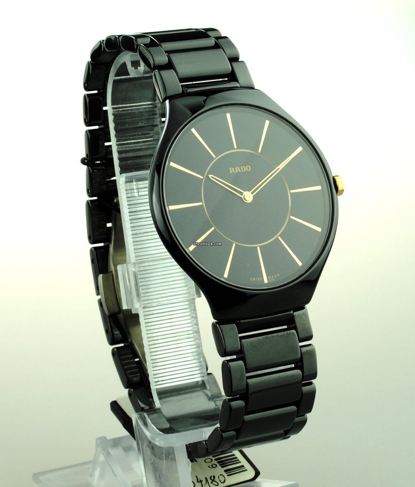 IMG_9081 Rado True Thinline Mens watch Unisex Quartz Ceramic R27741152 Replica 8