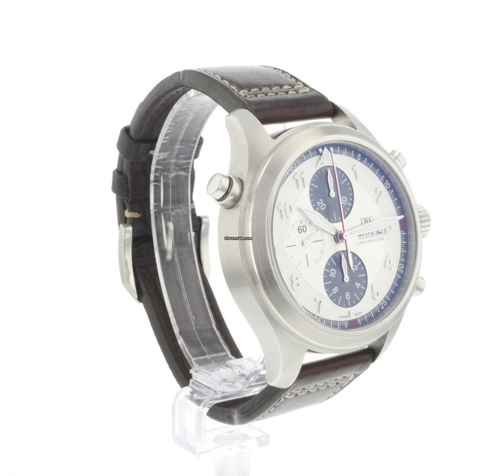 IMG_9081 IWC Pilot Double Chronograph Mens watch Unisex Automatic Steel 371806 Replica 8