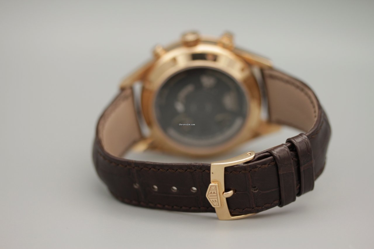 IMG_9081 TAG Heuer Carrera Mikrograph Mens watch Unisex Automatic Rose gold Tag Heuer Mikrograph Replica 8