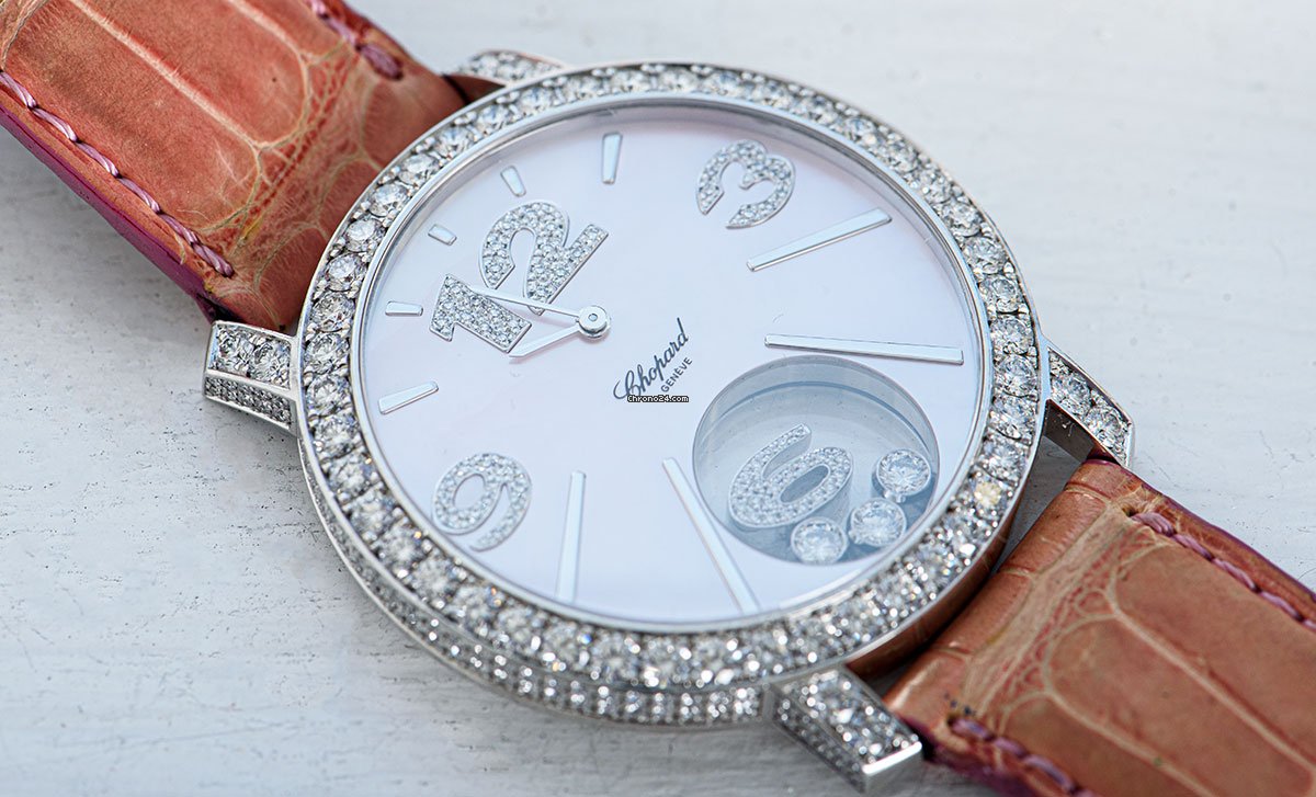 Chopard Happy Diamonds Womens watch Quartz White gold 20 7450-20 Replica 8