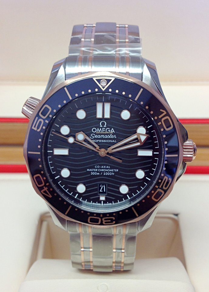 Omega Seamaster Diver 300 M Mens watch Unisex Automatic Gold Steel 210.20.42.20.01.001 Replica 8