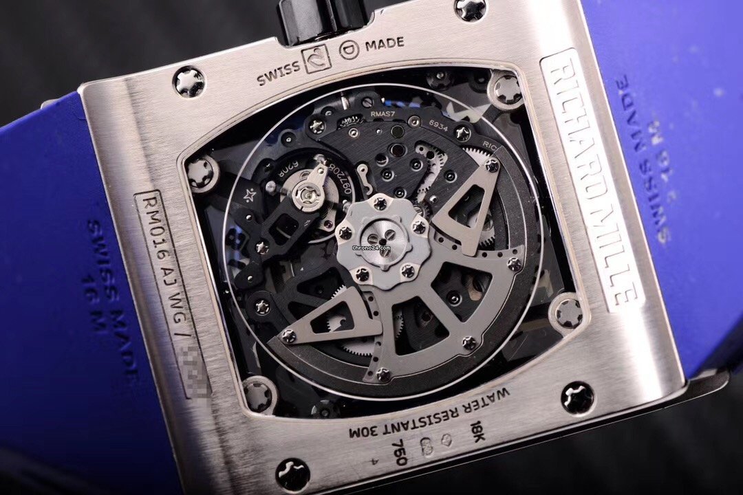 Richard Mille RM 016 Womens watch Automatic White gold Richard Mille RM016 Set diamond 18K White Gold Replica 8