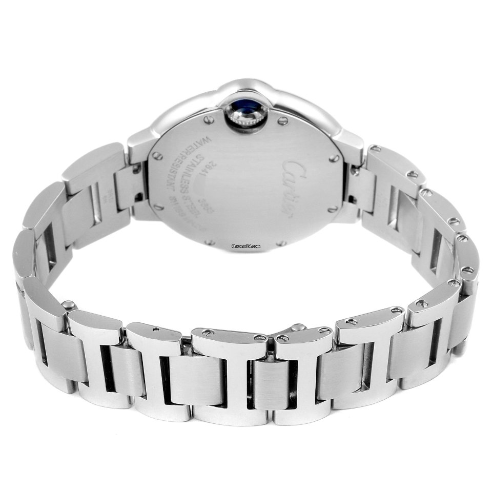 IMG_9081 Cartier Ballon Bleu 33mm Womens watch Quartz Steel WSBB0033 Replica 8