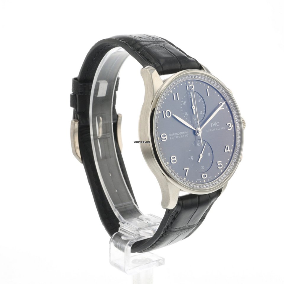 IMG_9081 IWC Portuguese Chronograph Mens watch Unisex Automatic White gold IW371473 Replica 8