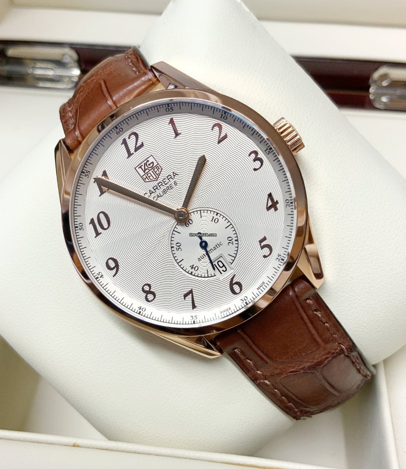 IMG_9081 TAG Heuer Carrera Calibre 6 Mens watch Unisex Automatic Rose gold WAS2140.FC8176 Replica 8