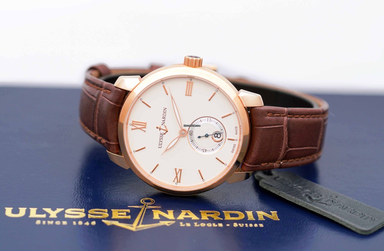 IMG_9081 Ulysse Nardin Classic Mens watch Unisex Automatic Rose gold 8276-119-2 31 Replica 8