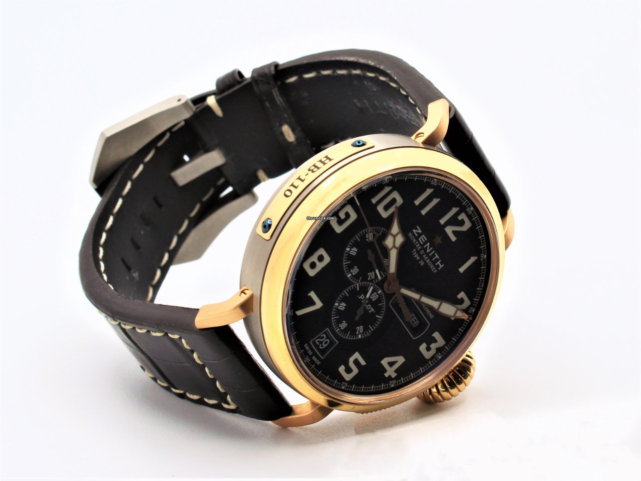 IMG_9081 Zenith Pilot Type 20 Annual Calendar Mens watch Unisex Automatic Titanium 87.2430.4054 Replica 8