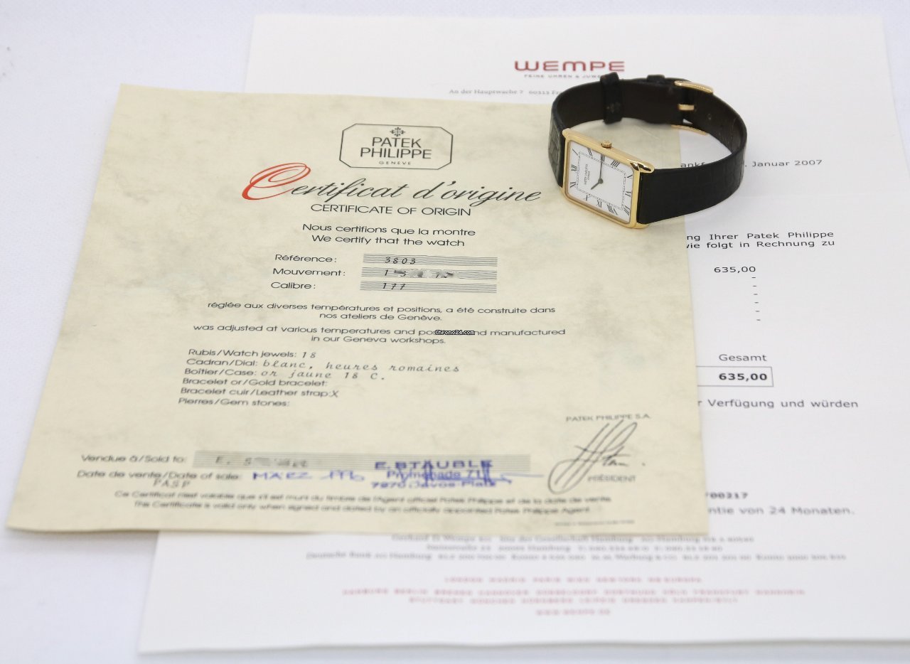 Patek Philippe Gondolo Manual winding Yellow gold 3803 Replica 8