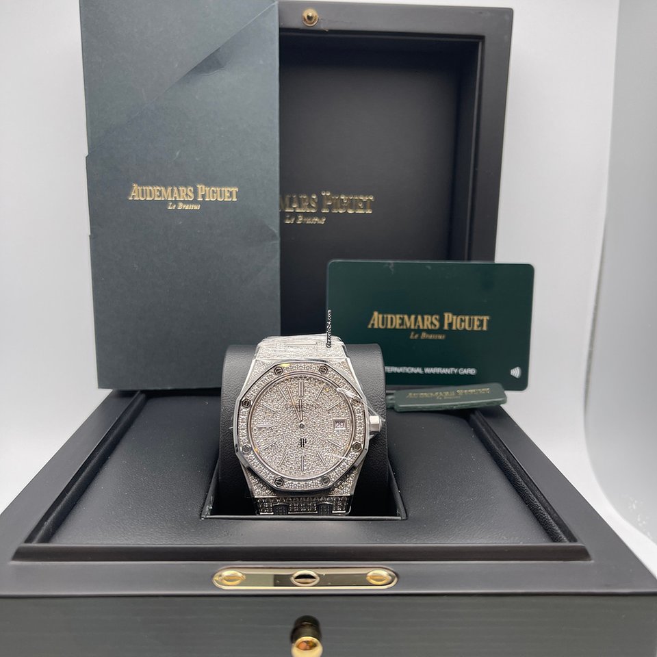 IMG_9081 Audemars Piguet Royal Oak Jumbo Mens watch Unisex Automatic White gold 15202BC.ZZ.1241BC.01 Replica 8
