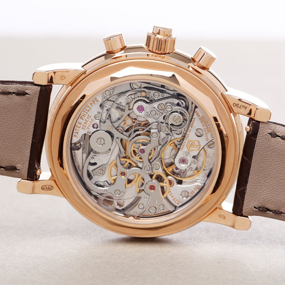 IMG_9081 Patek Philippe Perpetual Calendar Chronograph Mens watch Unisex Manual winding Rose gold 5204R-001 Replica 8
