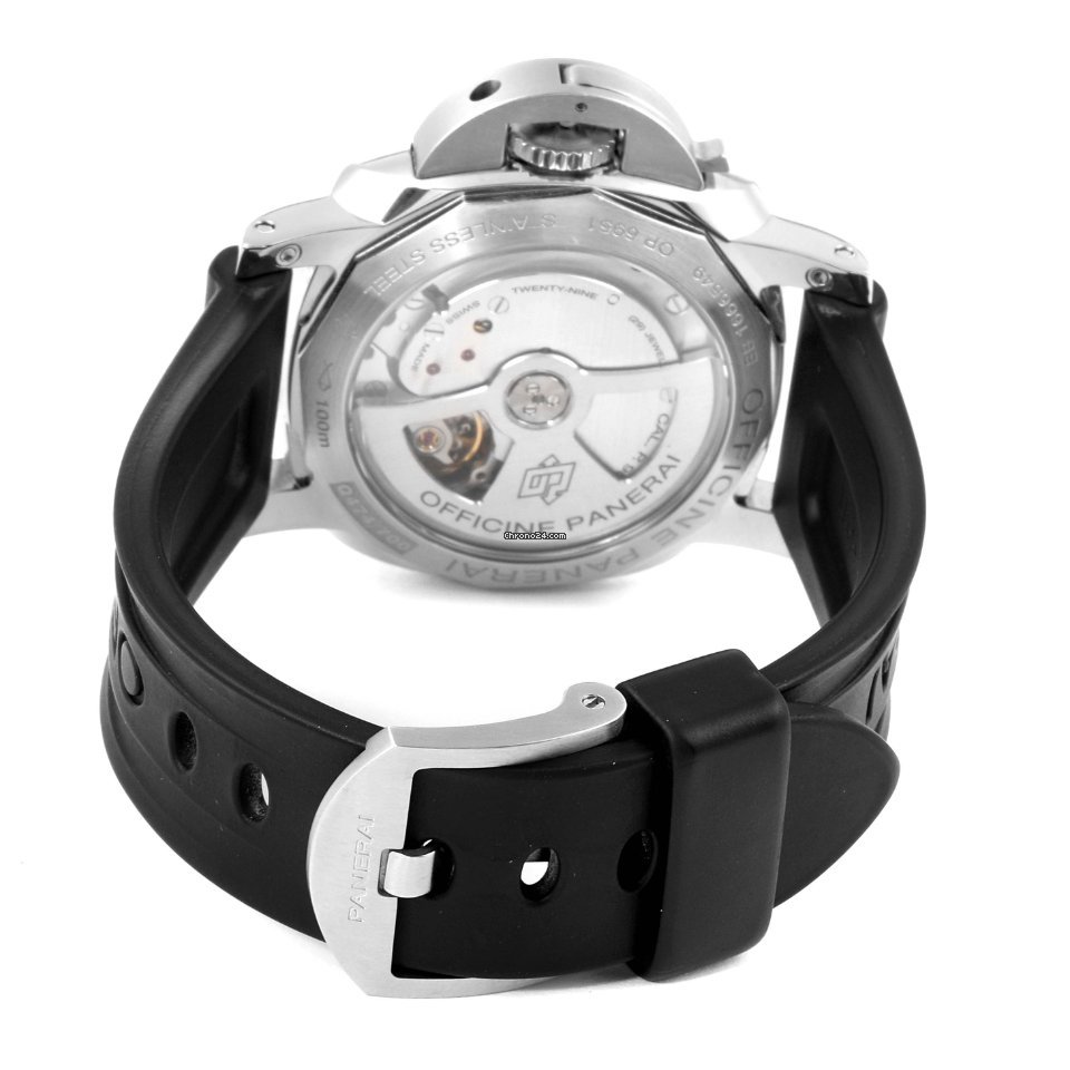 IMG_9081 Panerai Luminor 1950 3 Days GMT Power Reserve Automatic Mens watch Unisex Automatic Steel PAM00537 Replica 8