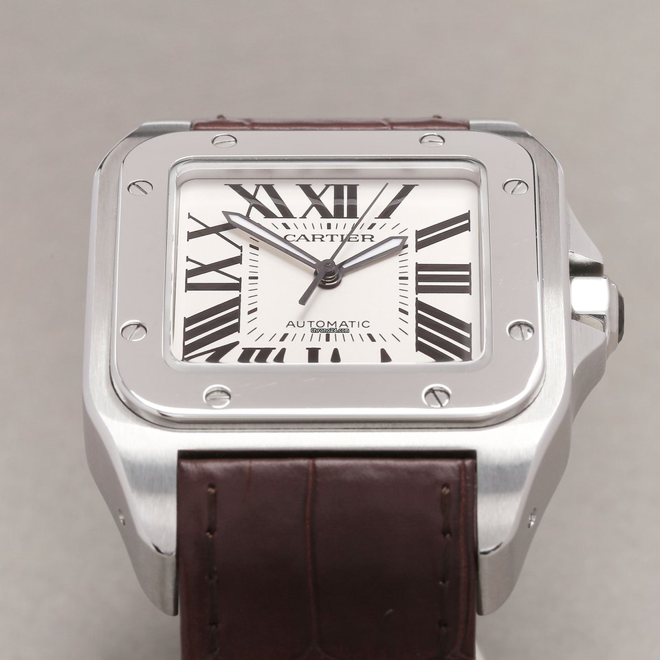 Cartier Santos 100 Mens watch Unisex Automatic Steel W20073X8 or 2656 Replica 8