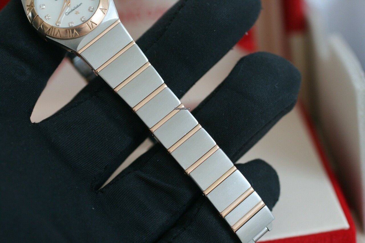 Omega Constellation Quartz Womens watch Quartz Gold Steel 123.20.24.60.55.001 Replica 8