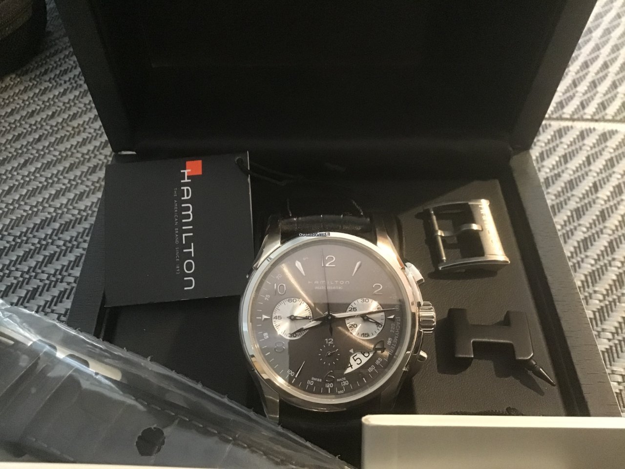 IMG_9081 Hamilton Jazzmaster Auto Chrono Mens watch Unisex Automatic Steel H326560 Replica 8