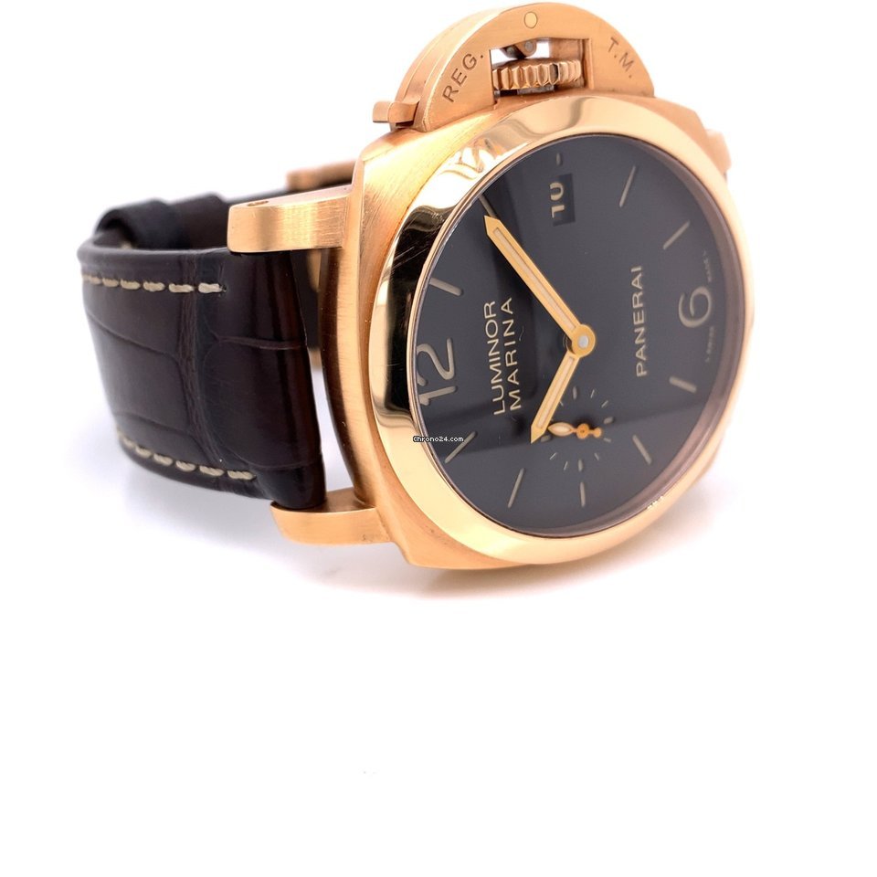 IMG_9081 Panerai Luminor Marina 1950 3 Days Automatic Mens watch Unisex Automatic Rose gold PAM 00393 Replica 8