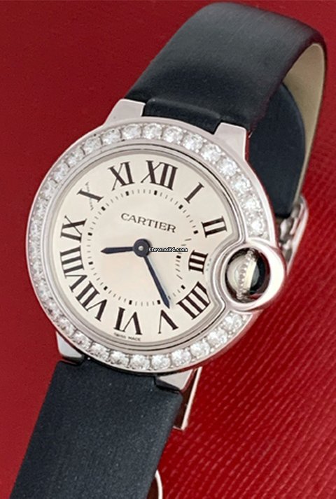 IMG_9081 Cartier Ballon Bleu 28mm Womens watch Quartz White gold WE900351 Replica 8