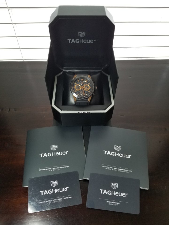 TAG Heuer Carrera Heuer-02T Mens watch Unisex Automatic Titanium CAR5A5Y.FC6377 Replica 8