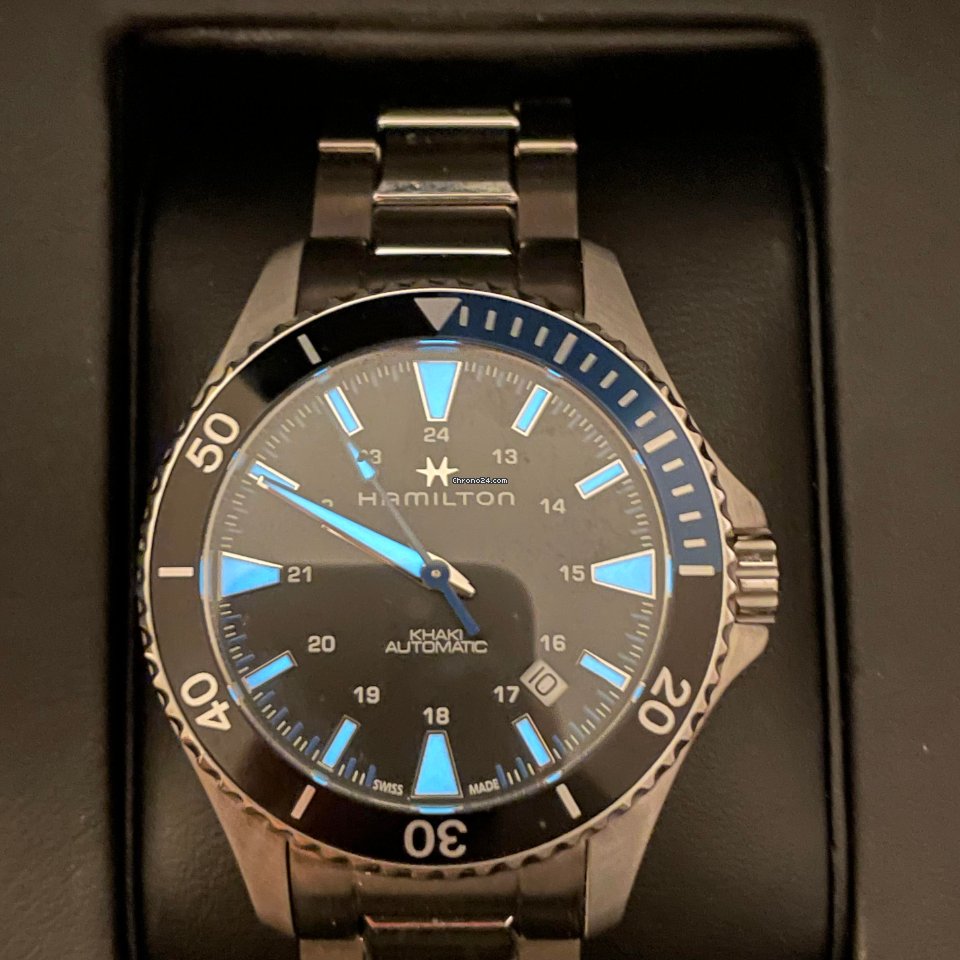 IMG_9081 Hamilton Khaki Navy Scuba Mens watch Unisex Automatic Steel H82315131 Replica 8