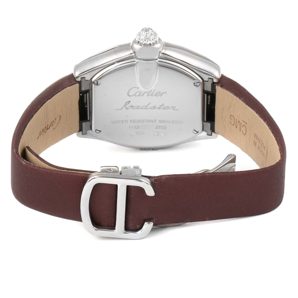 IMG_9081 Cartier Roadster Womens watch Quartz White gold WE500260 Replica 8