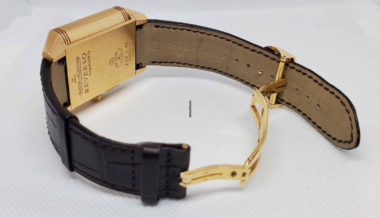 IMG_9081 Jaeger-LeCoultre Reverso Squadra Chronograph GMT Mens watch Unisex Automatic Yellow gold 230.2.45 Replica 8