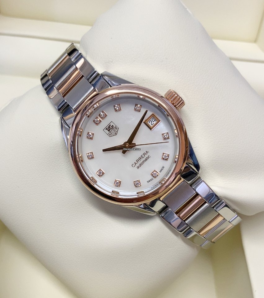 IMG_9081 TAG Heuer Carrera Lady Womens watch Automatic Gold Steel WAR2452.BD0777 Replica 8