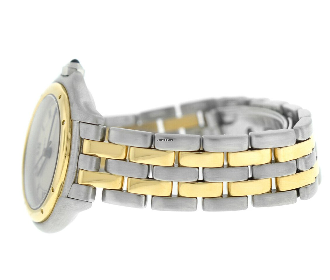 IMG_9081 Cartier Cougar Womens watch Quartz Gold Steel 119000R Replica 8