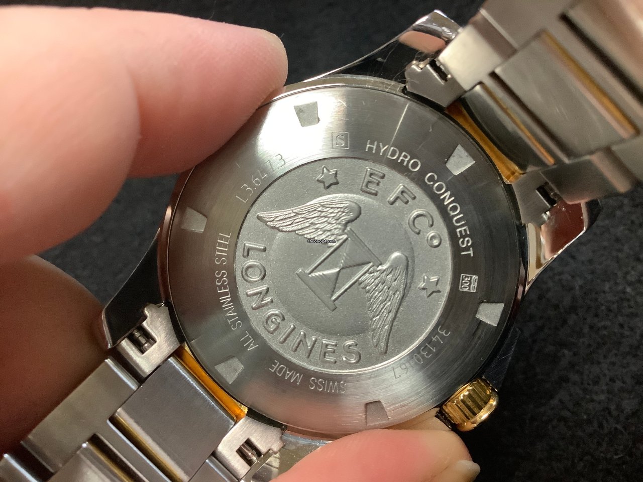 Longines HydroConquest Mens watch Unisex Quartz Steel L3.647.4 Replica 8