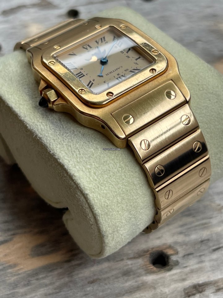 IMG_9081 Cartier Santos Womens watch Quartz Yellow gold 819901 Replica 8